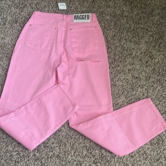Ragged Jeans Pink Butt Cut Mom Jeans - Picture 5 of 10